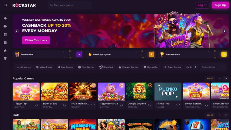 Découvrez l'Expérience de Jeu en Ligne Unique du Rockstar Casino en France, casino rockstar